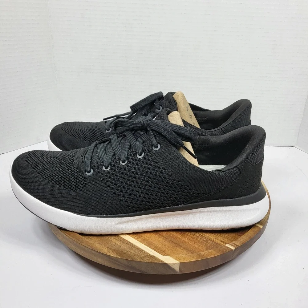 Kizik Lima Sneakers Mens 10.5 Black New Hands Free Knit Slip On DLIMMB041051D
